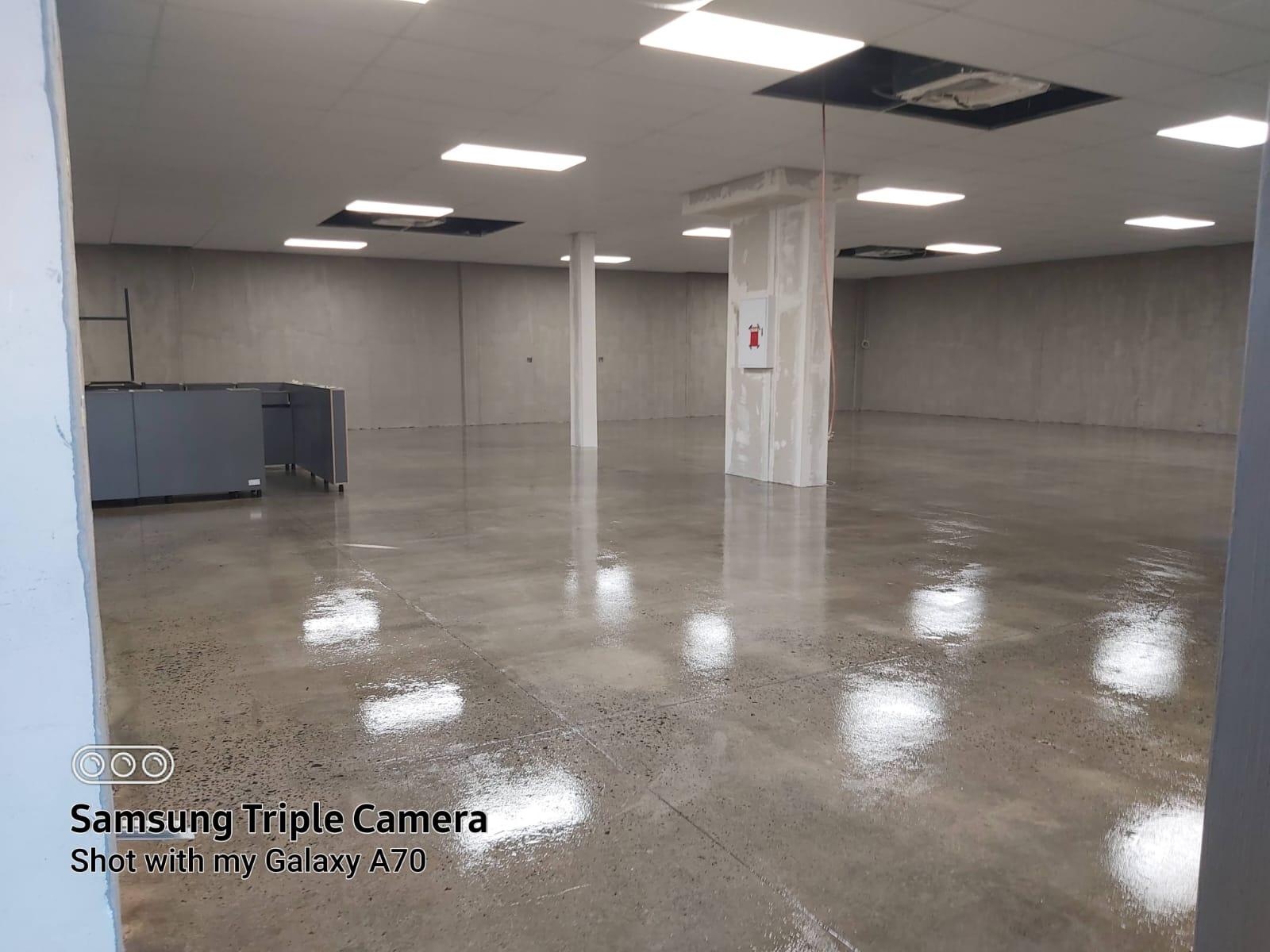 Wide view of the finished warehouse floor