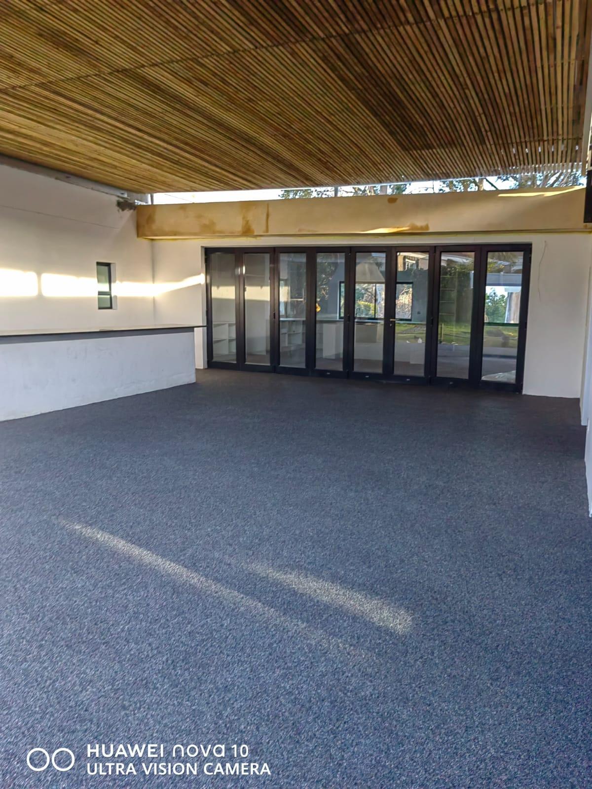 Decorative stone carpet floor with a fine textured finish