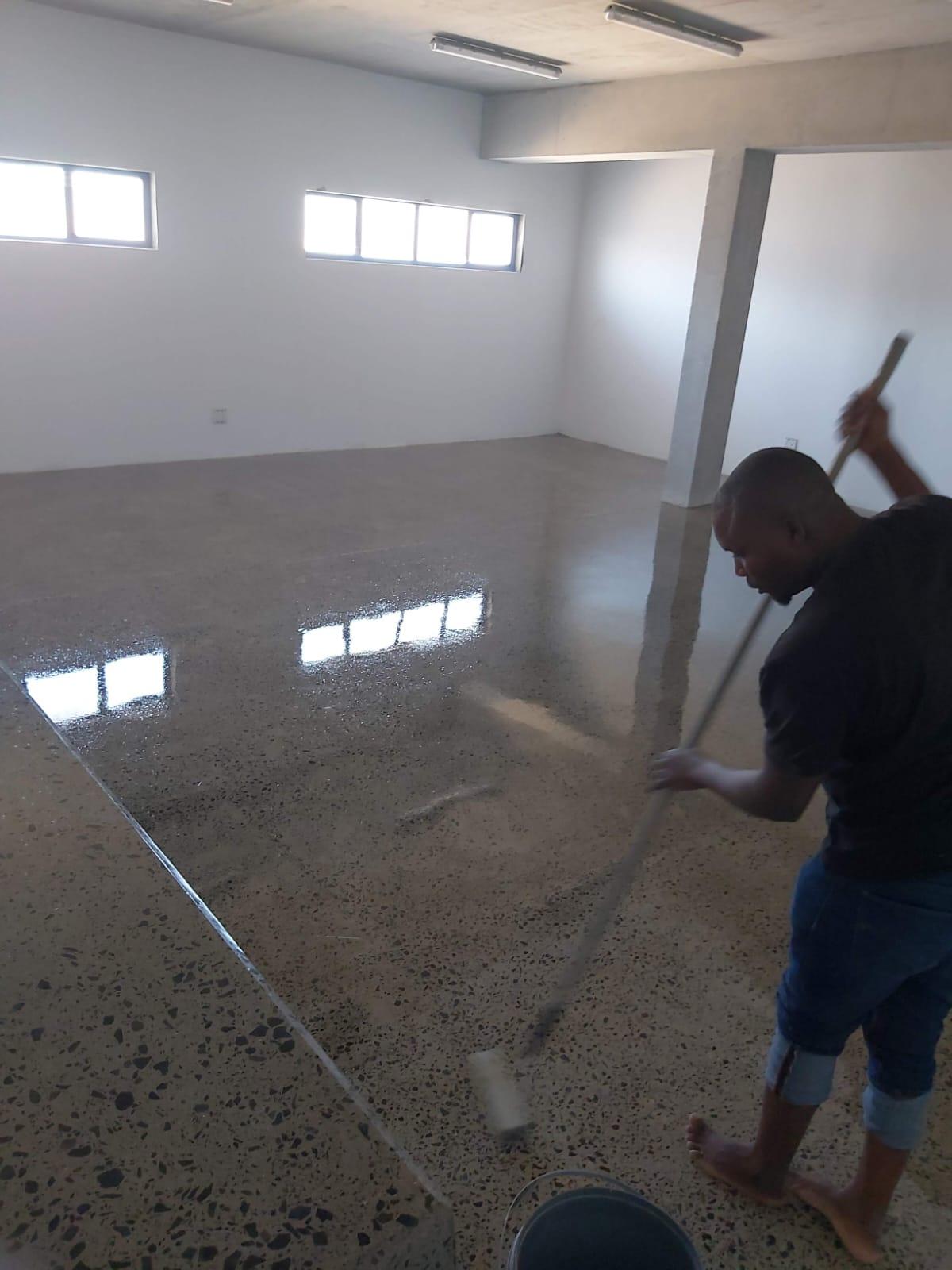 Detail of the prepared floor surface