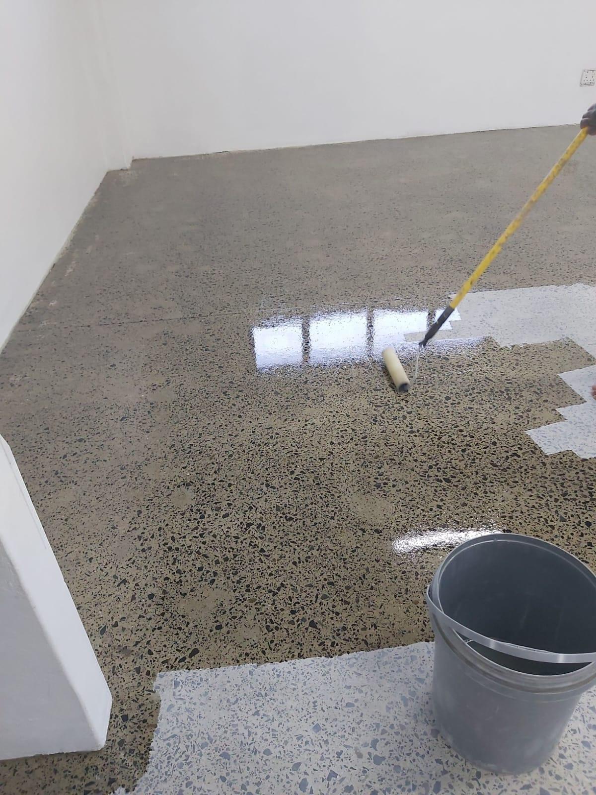 Ground and prepared concrete ready for a new finish