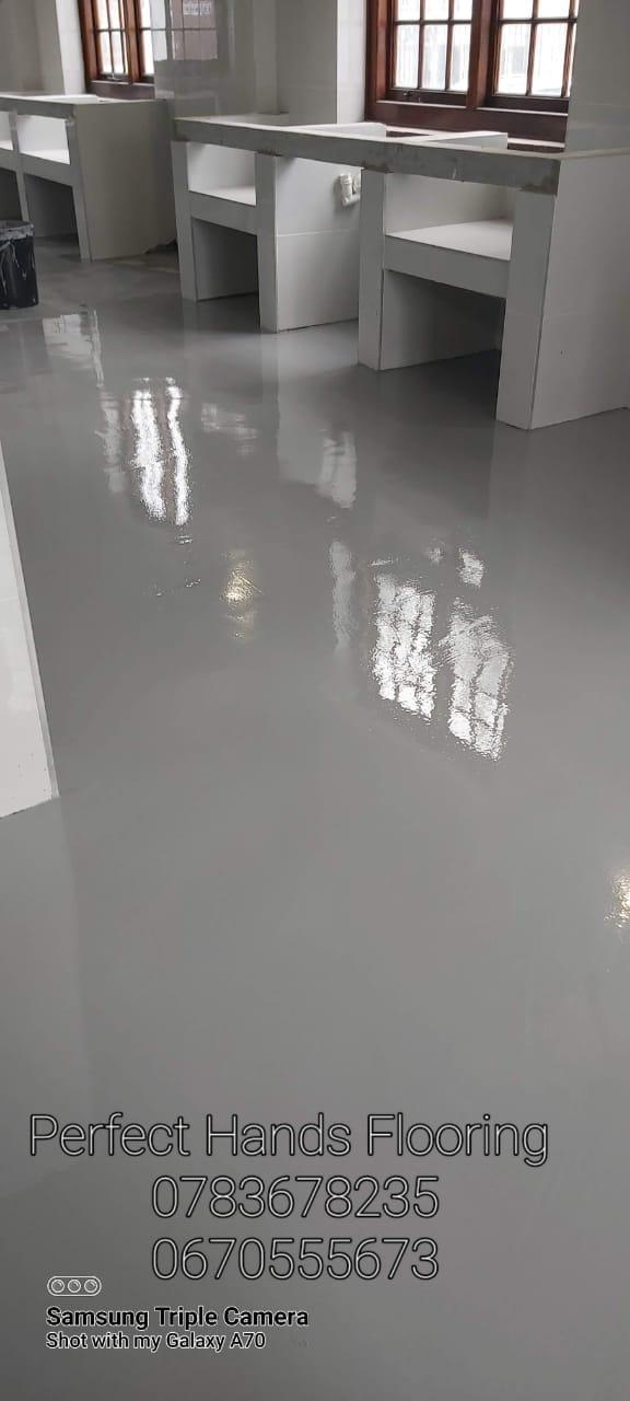 Close-up of a sealed polyurethane surface